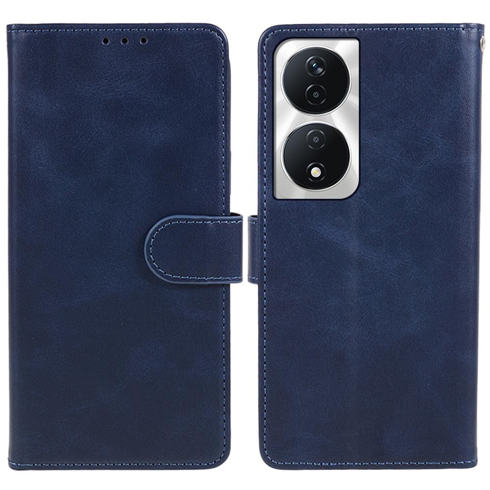 For Honor X7b 4G/90 Smart Case PU Leather Wallet Protective Phone Cover Calf Texture