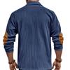 Men's  Casual Outdoor Lapel Corduroy Pullover Long-sleeved Top