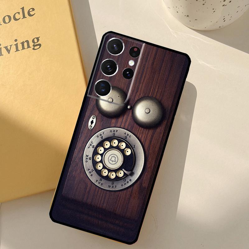 Retro Rotary Dial Telephone Phone Case For Samsung Galaxy S25 Ultra S20 S21 S22 S23 S24 Plus S9 S10 S25 FE Cover Shell
