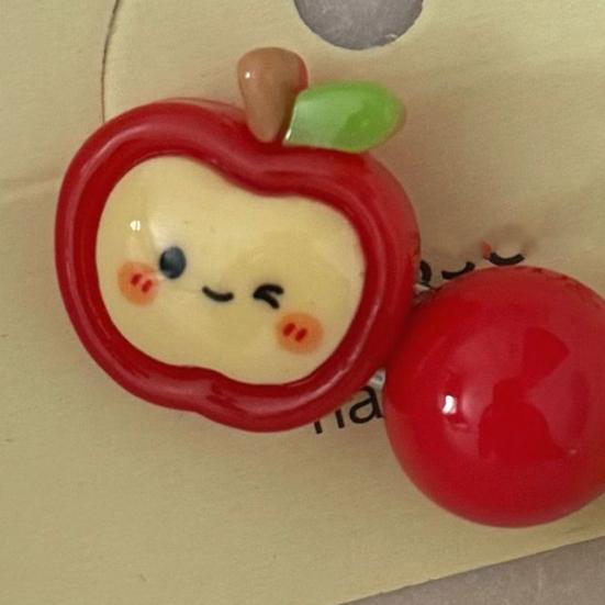 2Pcs Girl Hairpins Fruit Decor Stable Grip No Damage Bangs Side Clips Anti-slip Teeth Summer Color Hair Accessories