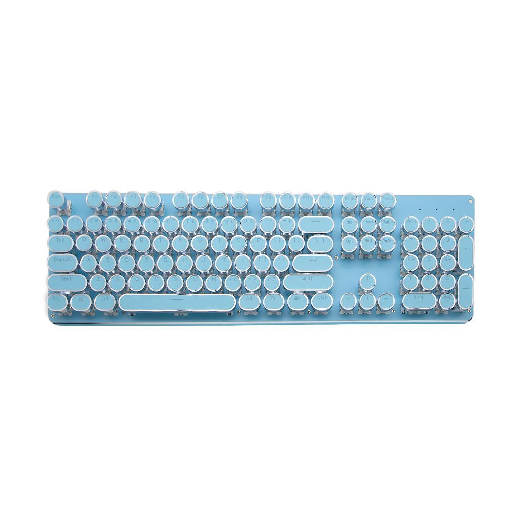 EWEADN Mechanical Gaming Full RGB LED English Compatible with for Office 104 Keys Sky Keyboard, Typewriter-Style Keyboard, Anti-Ghosting,