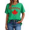 Top Casual de Moda para Mujer con Estampado de Hoja de Arce