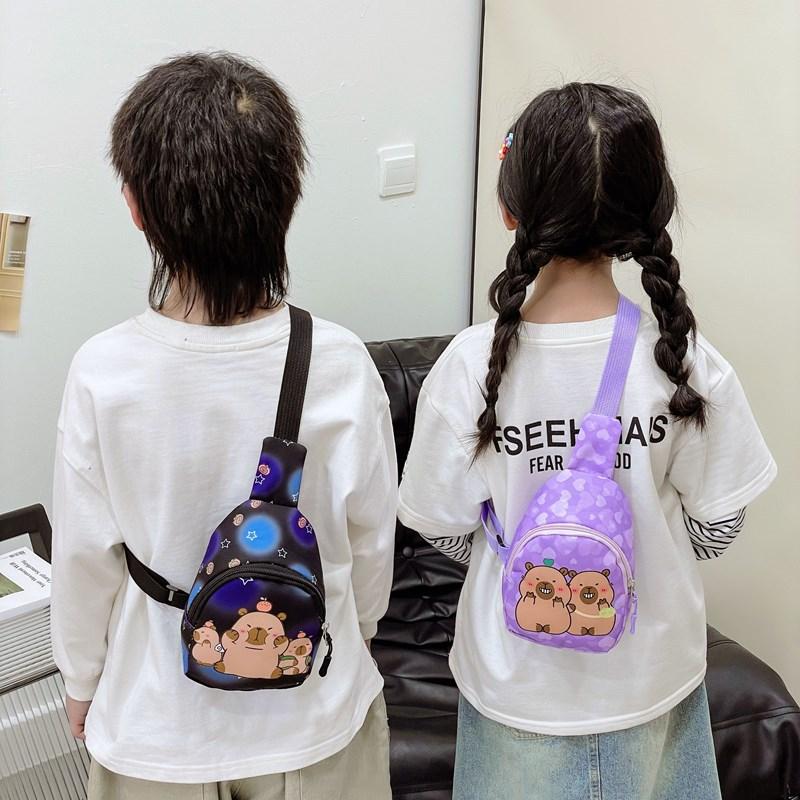 School bag Kapibara new children's change bag foreign style shoulder messenger bag casual