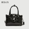 With Bow Commuter Underarm Bag Spring Summer Portable One-Shoulder Bowling Pillow Bag