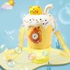 Children Bubble Machine Milk Tea Cup Shape Musical Electric Lighted Automatic Bubble Machine Toy Type 2