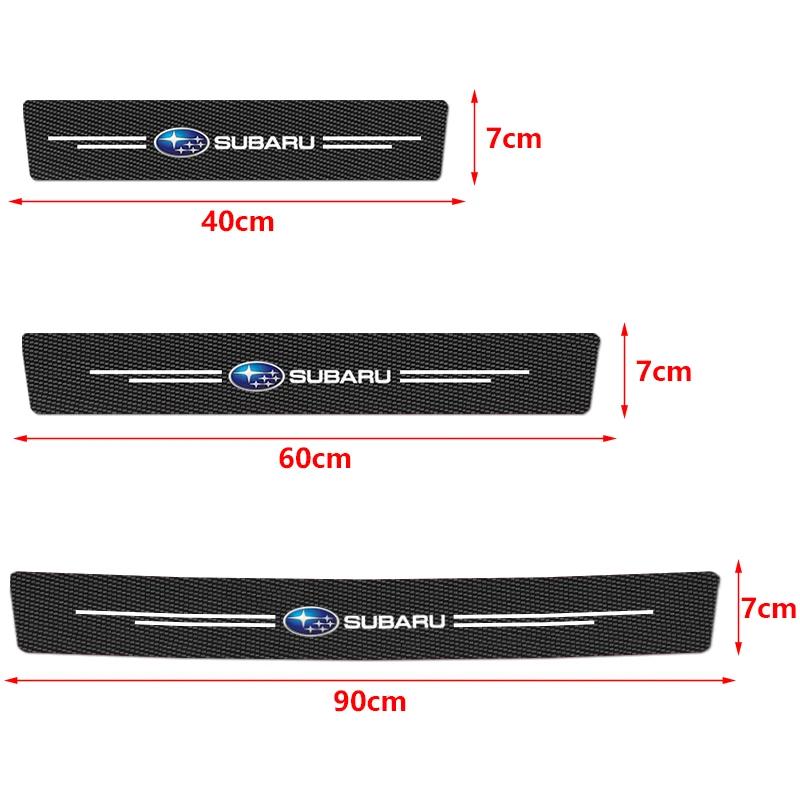 For Subaru STI XV Car Accessorie PU Leather Car Door Sill Plate Protector Stickers Threshold Side Trunk anti-scratch Protection X666