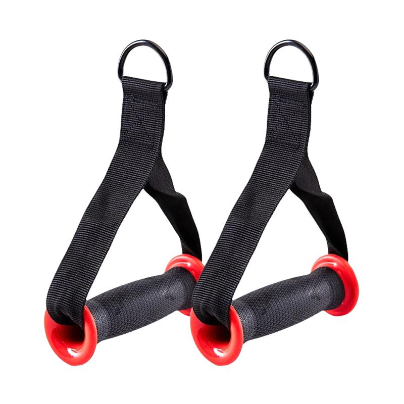 Fitness Resistance Bands Handles Gym Anti-Slip Grip Strong Nylon Webbing Grip Puller Handle Heavy Duty Cable Machine Workout
