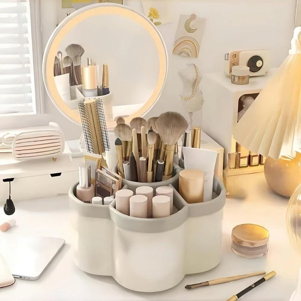 Large Capacity Desktop Organizer Rotatable Storage Holder Container Pencil Box Office Supplies
