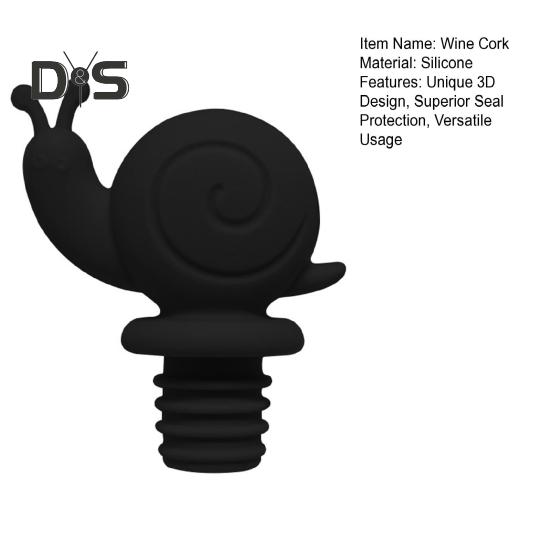 Šnečí zátka na láhev vína 3D design Vzduchotěsný korek na víno Potravinářský silikon Víno Pivní sklo Zátky na uzávěry lahví Červené víno Konzervační doplněk
