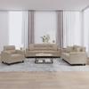 Vidaxl 3-Piece Lounge Set, Taupe, Microfiber