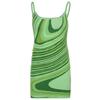 Stylish Fashion Sexy Beach Summer Fashionable New Women's Clothing Sexy Asymmetrical Water Ripple Print Sling Bodycon Dress