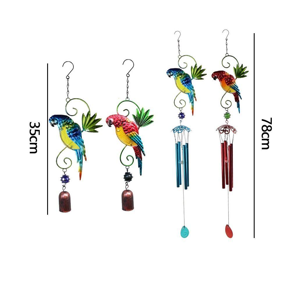 New Creative Bird Wind Chimes Metal Outdoor Indoor Parrot Bell Handmade Retro Ornament