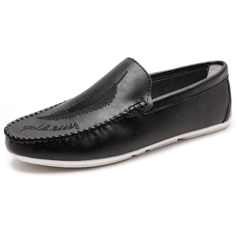 2025 Lightweight Loafers Men Handmade Leather Casual Shoes for Men Driving Flats Slip-on Shoes Man Moccasins Mens Boat Shoes