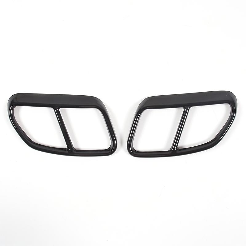 Για το Volvo XC60 2014-2017 από ανοξείδωτο ατσάλι μαύρο σιγαστήρα εξάτμισης αυτοκινήτου Διακοσμητικό κάλυμμα σωλήνα εξάτμισης Κάλυμμα Αυτοκόλλητα αυτοκινήτου