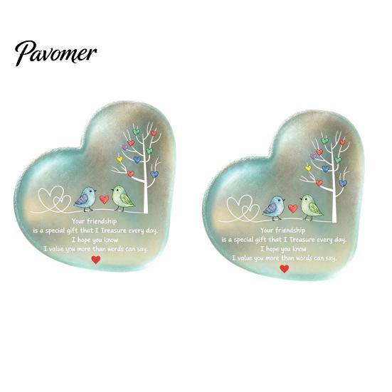 Sentimental Christmas Gifts for Besties Heart Ornament with Heartwarming Message, Best Friend Decorative Ornaments Car Keepsake, Acrylic Desk