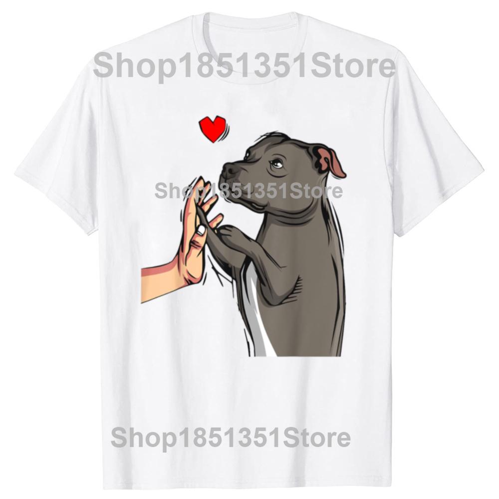 Funny Staffordshire Bull Terrier Love Dog Mom Graphic Tshirts Men Fashion Casual Tshirt 100 Cotton Loose Oversized T Shirt