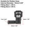 2pcs Fuel Line Quick Connect 90 Degree Barb Adapter Connector for 3/8 to 3/8 7mm