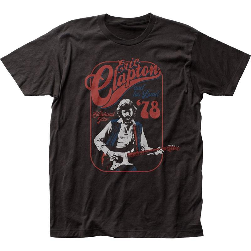 Eric Clapton Slowhand Tour Unisex T-shirt Music Classic Rock Band Tee New Black S