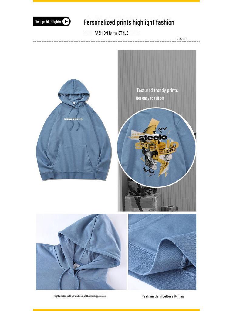 Kadın Düz Renk Kapüşonlu Sweatshirt - Sonbahar/Kış Pullover İşlemeli Tasarımlı