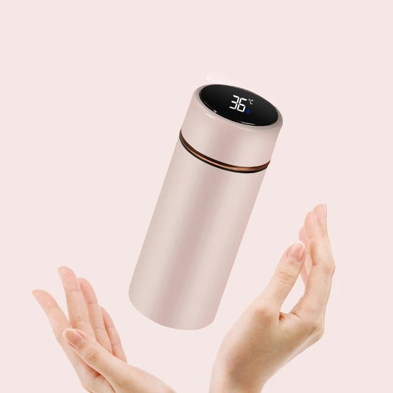 280ML Smart Thermos Water Bottle Intelligent Temperature Display Stainless Steel Vacuum Flasks Thermoses with Filter Tee Cup