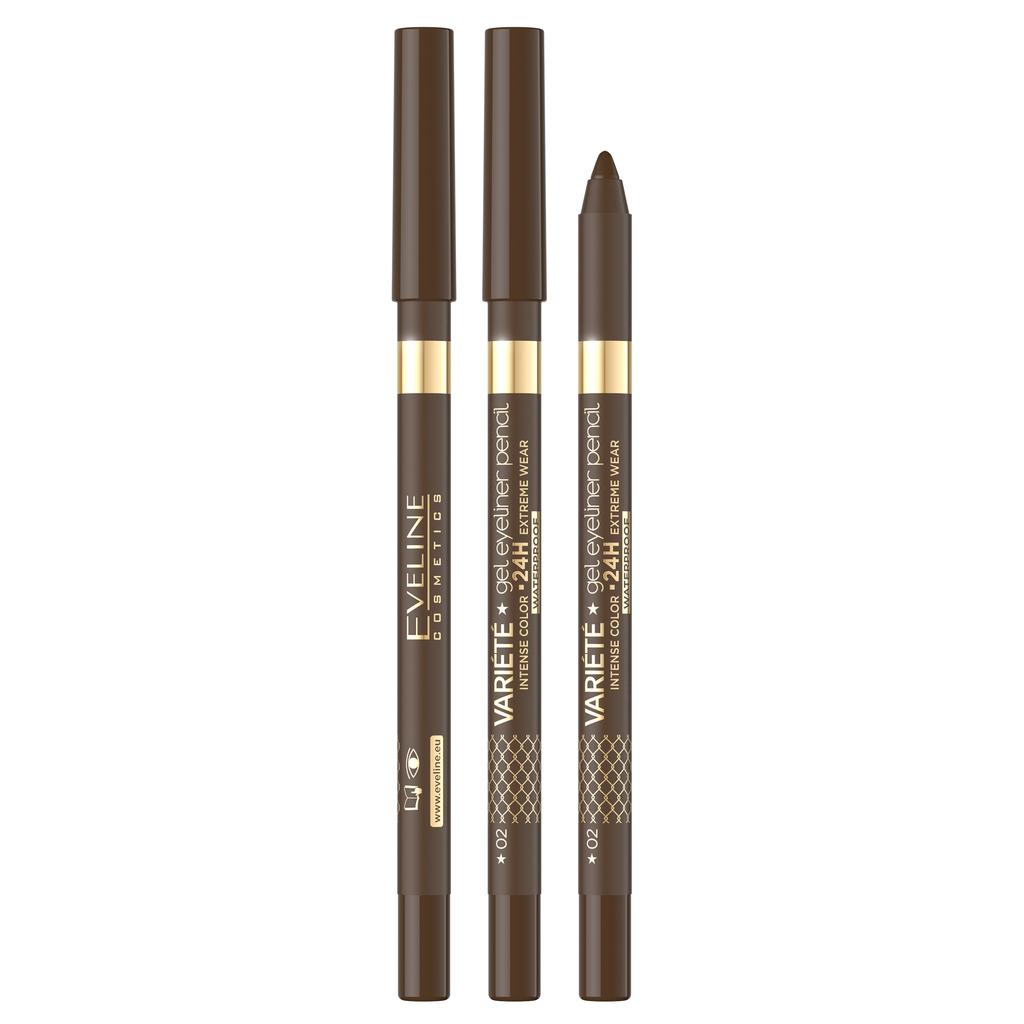 Eveline Variete Waterproof Gel Eyeliner 02 Brown
