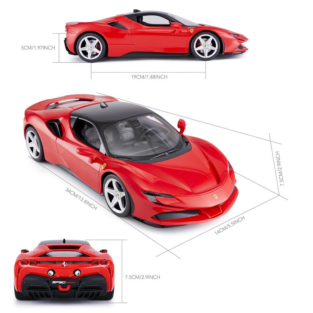 Scale Raster Ferrari SF 90 Stradale Radio Control Ferrari SF 90 Model Car for 1/14 Car, Boys, 2.4G
