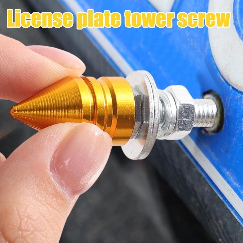 Universal Car License Plate Aluminum Alloy M6 Screws Corrosion Resistant Fasteners for ATV Motorcycle Exterior Modification