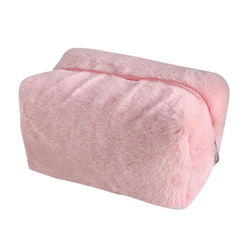 Plush Makeup Bag Lovely Soft Plush Fluffy Makeup Bag Fluffy Makeup Bag Portable Cosmetics Bag for Gi