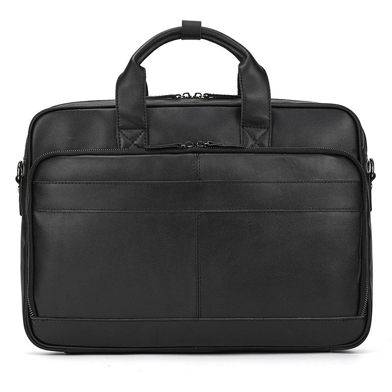 Men'S Leather Briefcase Retro Business Handbag First Layer Cowhide Shoulder Messenger Bag Computer Bag Commuter Bag