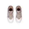 Li Ning 001 BTC PRM Synthetikleder Abriebfest Atmungsaktiv Niedrig geschnitten Skateboard-Schuhe Damen Weiß Braun AGCT004-2