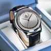 Men Business Black Leather Quartz Watch Analog Wristwatch Birthday Gift