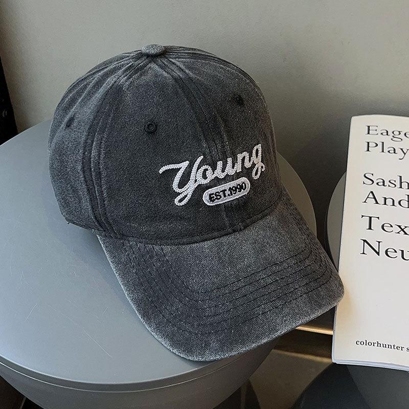 

Парная уличная старинная английская вышивка мягкий верх стираный хлопок бейсболка детская универсальная ретро кепка мужская M（54-58cm）