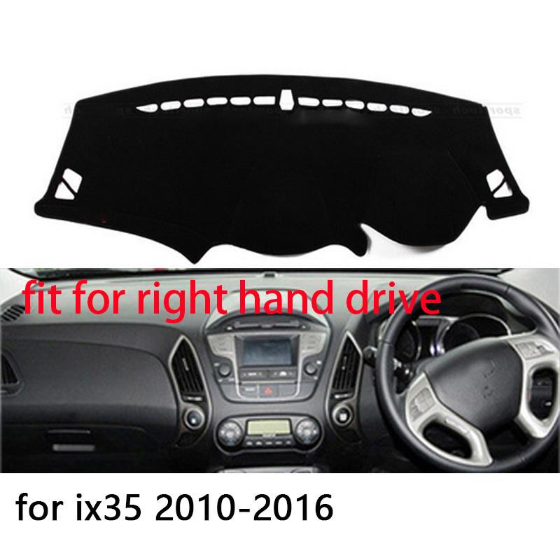 Dla Hyundai ix35 Tucson 2010-2015 Samochód z kierownicą po prawej i lewej stronie Pokrowce na deskę rozdzielczą Mata Osłona Przeciwsłoneczna Poduszka Mata Dywaniki Akcesoria