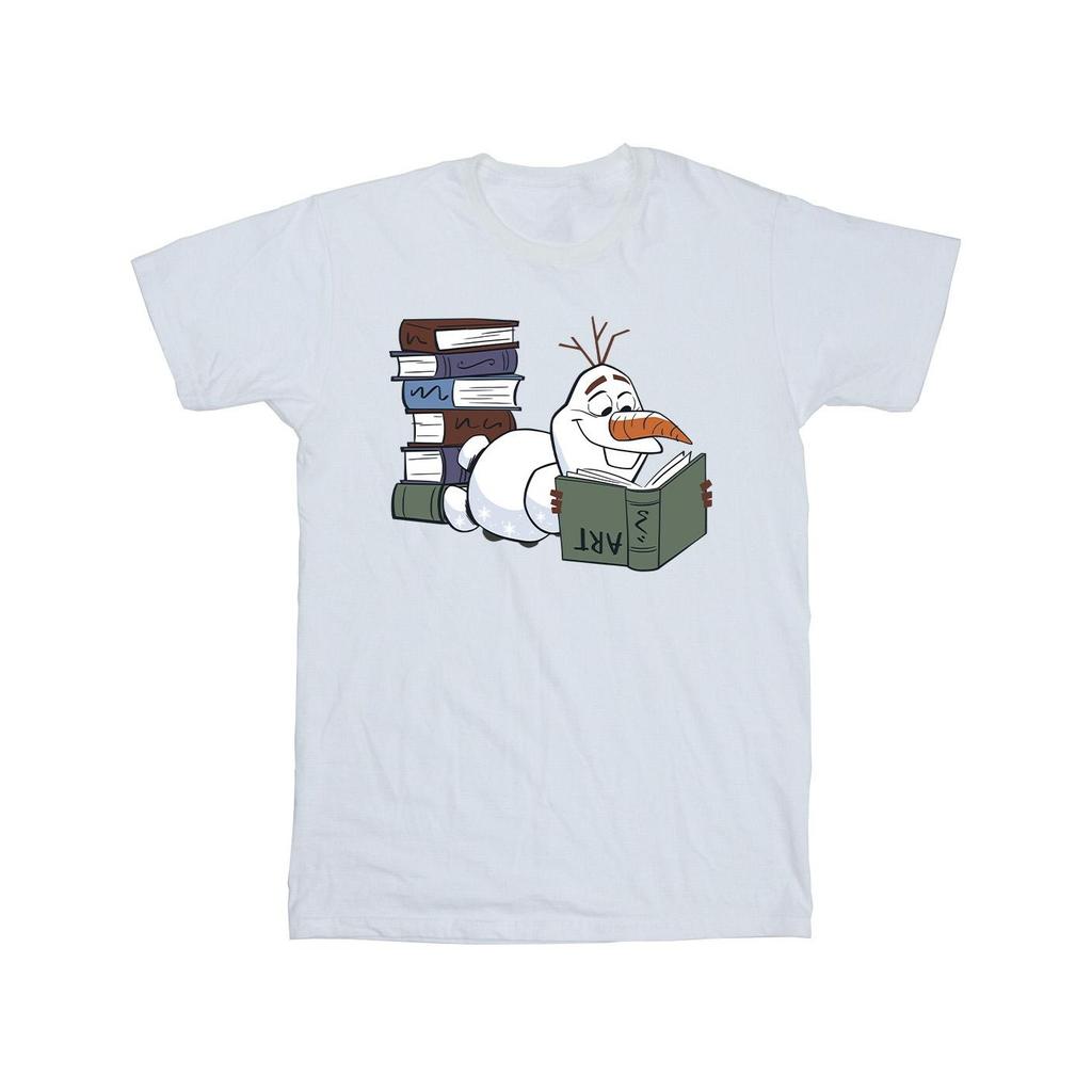 Frozen II Mens Olaf Reading Cotton T-Shirt