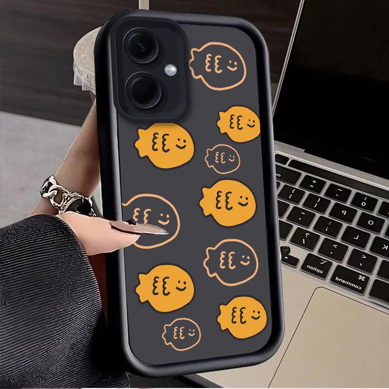 Cartoon Cat Fish Dot Print Case for Xiaomi Redmi Note 14 13 12 Turbo 11S 4G 11 10 Pro Plus 9 14C 13C 12C 9C A2 A1 Cover Funda