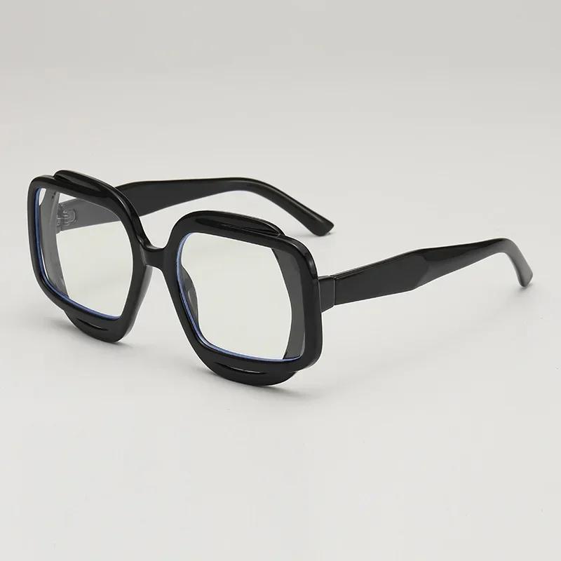 New Trendy Polygonal Color Blocked Fashionable Sunglasses Retro Versatile Uv Resistant Outdoor Street Photography Glasses