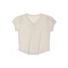 MOAA V-Neck Knit Top (Beige)