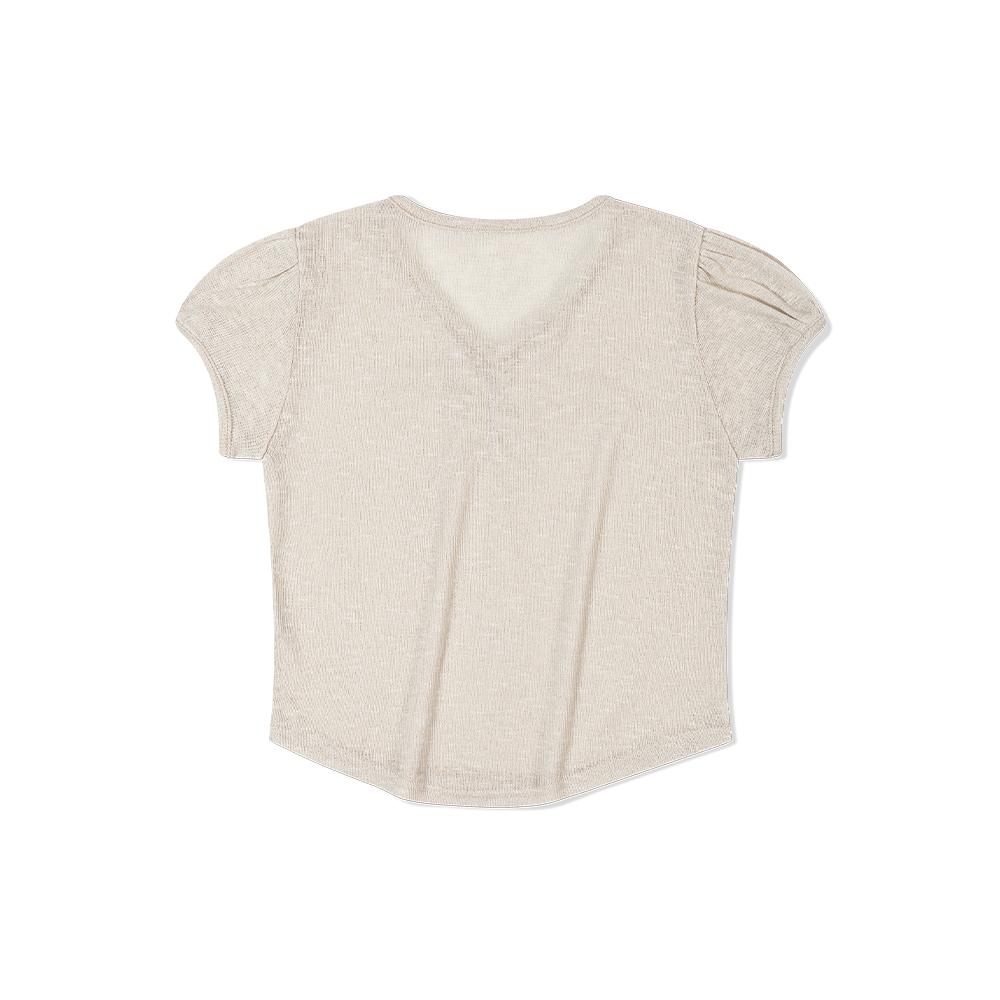 MOAA V-Neck Knit Top (Beige)