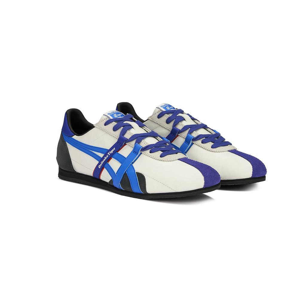 Onitsuka Tiger Runspark 2.0 Cow Leather Comfortable Low top Casual Shoes Unisex White/Blue 1183C606-100