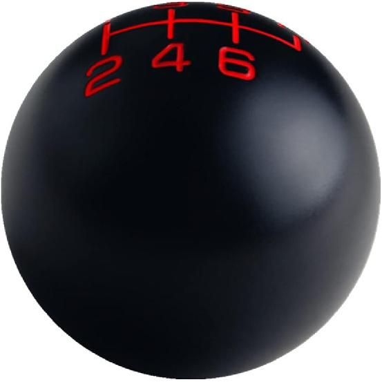 

DEWHEL Black/Red Inlay Sphere 6 Speed Classic Manual Shift Knob Shifter Stick 200 Grams Weighted Aluminum 3/8-16 Compatible with Hurst Chrome Shifter