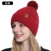 Autumn and Winter Wool Hat Scarf Gloves Three-piece Warm Double-layer Fleece Knitted Women's Knitted Hat