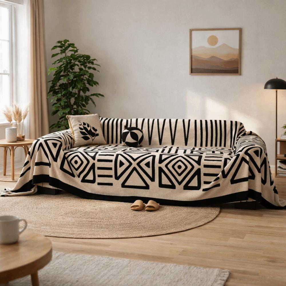 Anti-slip Bohemian Style Sofa Protector Geometric Pattern Couch Cover Luxury Sofa Cover  Apartment