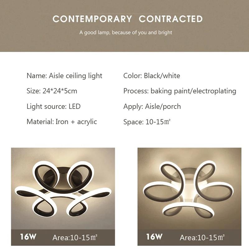 Moderní LED stropní svítidlo pro ložnici, chodbu, šatnu, uličku, balkon, stropní světla, vnitřní dekorace, svítidlo, lustr