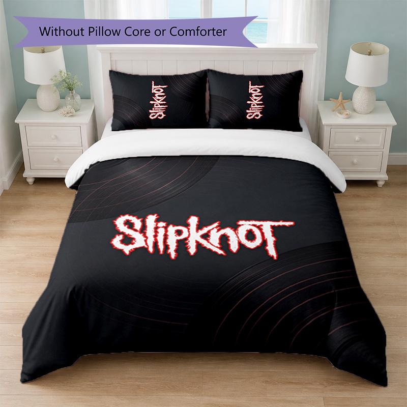 Set Biancheria da Letto 3 Pezzi con Stampa Slipknot Copripiumino con Due Federe Biancheria da Letto Morbida per Camera da Letto Domestica
