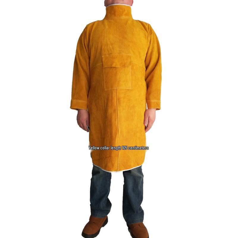 Kurtka spawalnicza ze skóry bydlęcej: Odporny na ciepło, Ochrona przed poparzeniem, Ochrona przed łukiem spawalniczym, Izolowana skóra dla spawaczy.