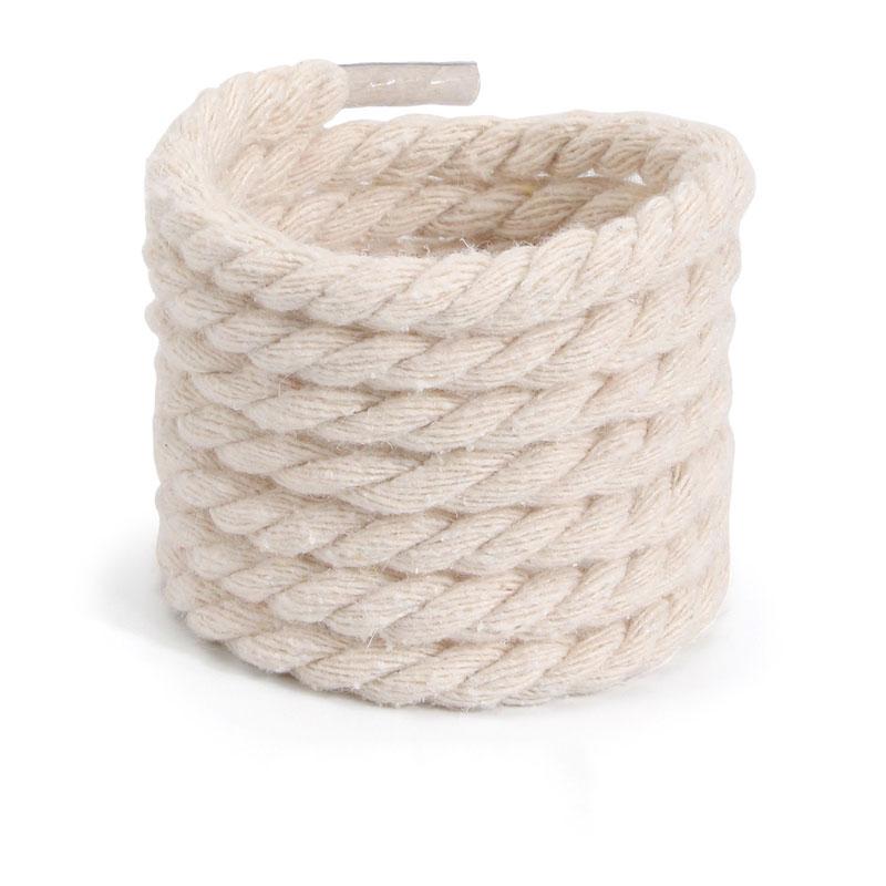 8MM Durable Cotton Shoelaces Replacement Laces for Shoes Round Thick Hemp Rope Shoe Laces Width 8MM Length 120CM Unisex