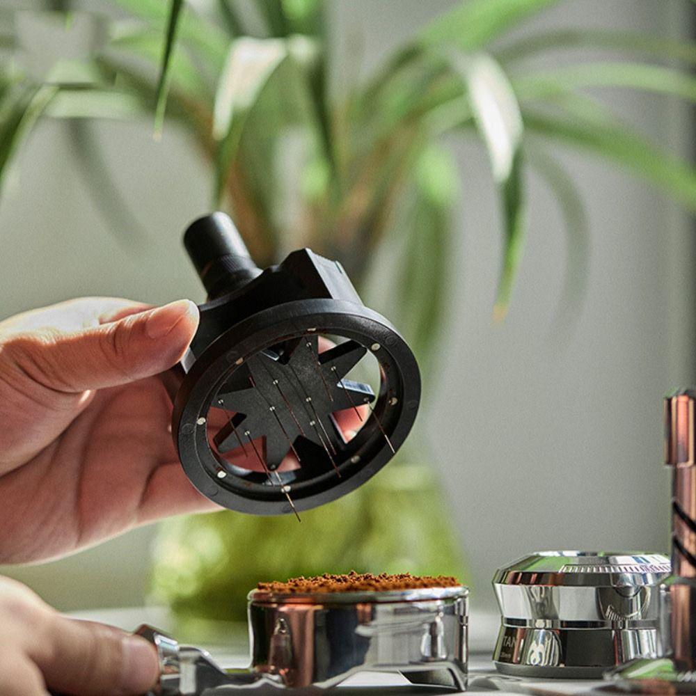 Magnetic Rotary Needle Powder Distributor Adjustable Coffee Tamper Needle  Barista