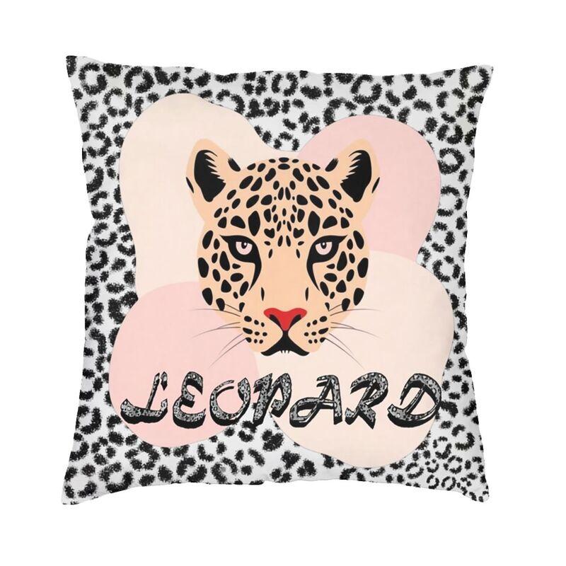 Custom Brown Leopard Print Pillow Case 40X40Cm Living Room Decoration Modern Animal Cheetah Skin Chair Cushion Square Pillowcase