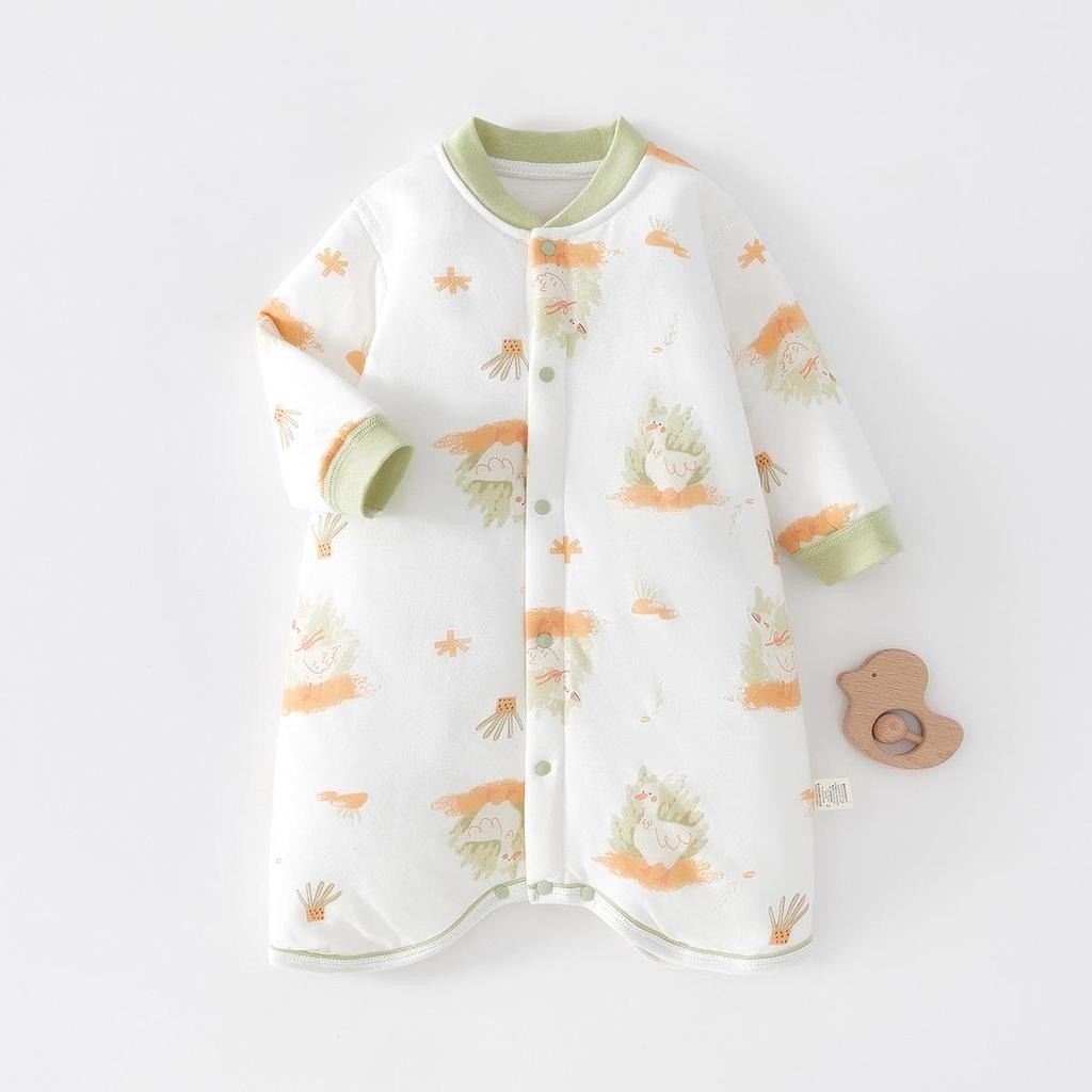 Baby Sleeping Bag: Spring & Autumn Cotton Anti-Kick Quilt Pajamas Jumpsuit