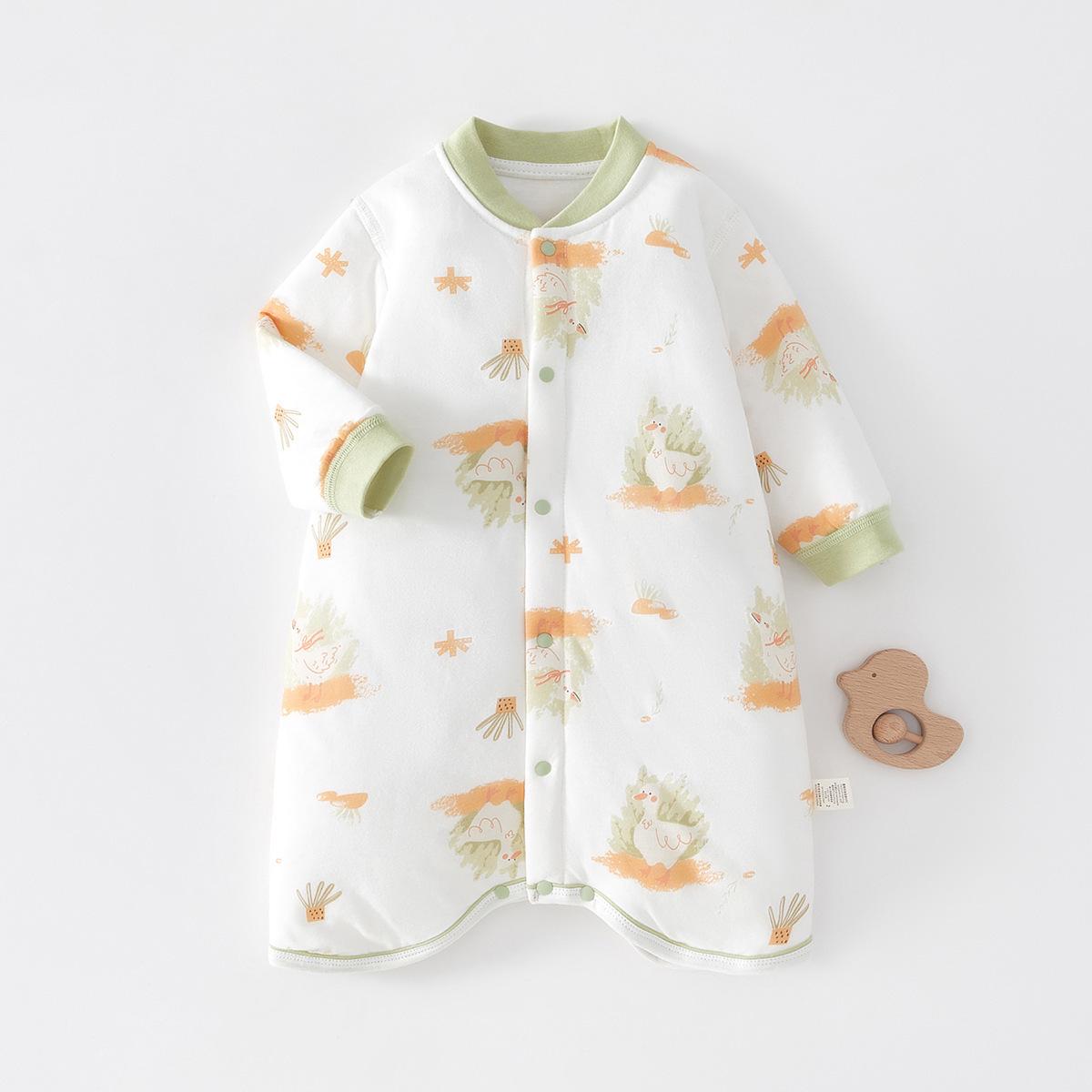 Baby Sleeping Bag: Spring & Autumn Cotton Anti-Kick Quilt Pajamas Jumpsuit Size 59